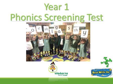 Year 1 Phonics Screening Test