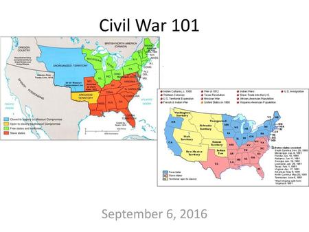 Civil War 101 September 6, 2016.