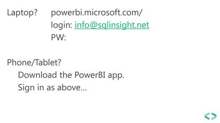 Laptop. powerbi. microsoft. com/ login: