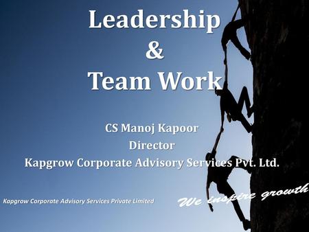 CS Manoj Kapoor Director Kapgrow Corporate Advisory Services Pvt. Ltd.