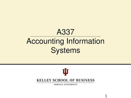 A337 Accounting Information Systems