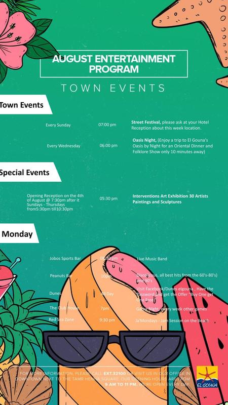 Monday Town Events Special Events