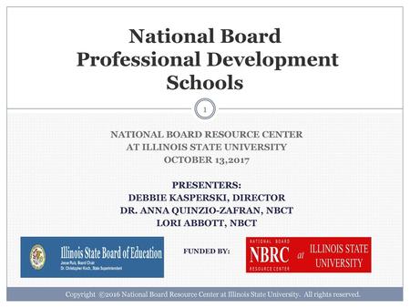 National Board Professional Development Schools