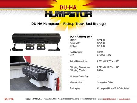 DU-HA Humpstor – Pickup Truck Bed Storage