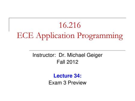 ECE Application Programming