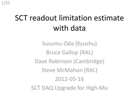 SCT readout limitation estimate with data