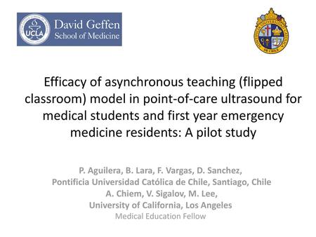 Efficacy of asynchronous teaching (flipped classroom) model in point-of-care ultrasound for medical students and first year emergency medicine residents: