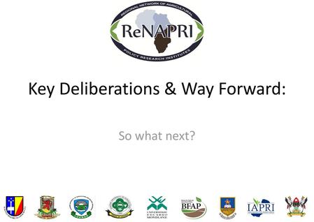 Key Deliberations & Way Forward: