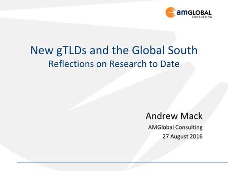 New gTLDs and the Global South Reflections on Research to Date