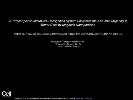 Molecular Therapy - Nucleic Acids