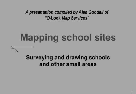 Surveying and drawing schools and other small areas