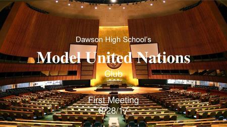 Dawson High School’s First Meeting 8/28/17