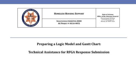 Preparing a Logic Model and Gantt Chart: