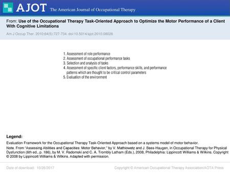 The American Journal of Occupational Therapy