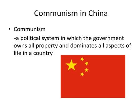 Communism in China Communism