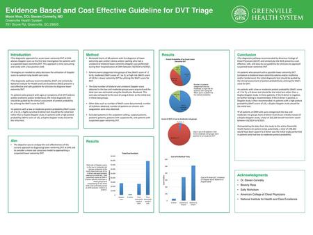 Evidence Based and Cost Effective Guideline for DVT Triage