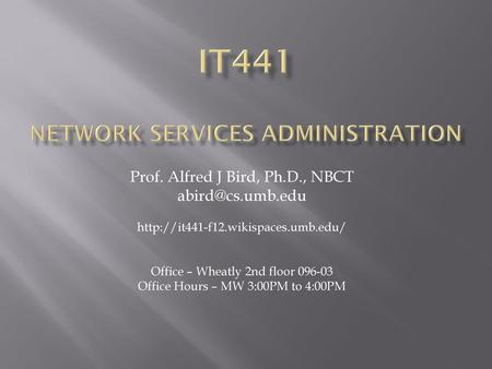 IT441 Network Services Administration