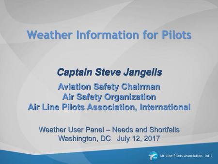 Weather Information for Pilots