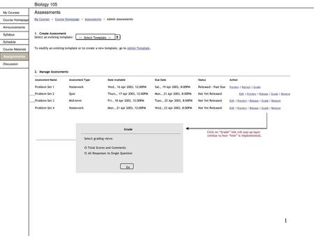 Biology 105 Assessments My Courses Course Homepage Announcements