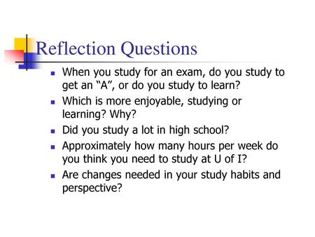 Session #1 Reflection Questions