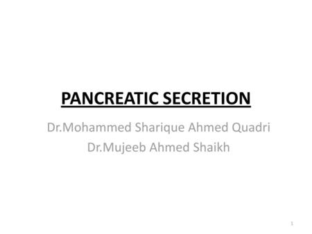 Dr.Mohammed Sharique Ahmed Quadri Dr.Mujeeb Ahmed Shaikh