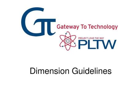 Dimensioning Guidelines