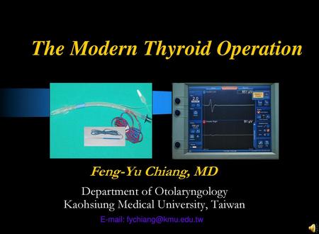 The Modern Thyroid Operation