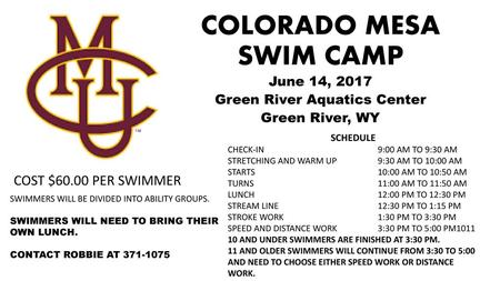 COLORADO MESA SWIM CAMP