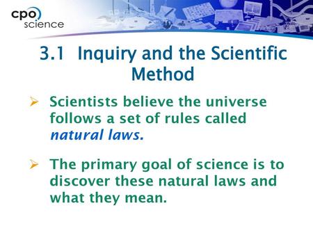 3.1 Inquiry and the Scientific Method