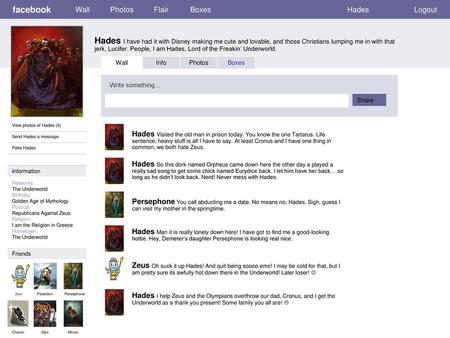 facebook Wall Photos Flair Boxes Hades Logout