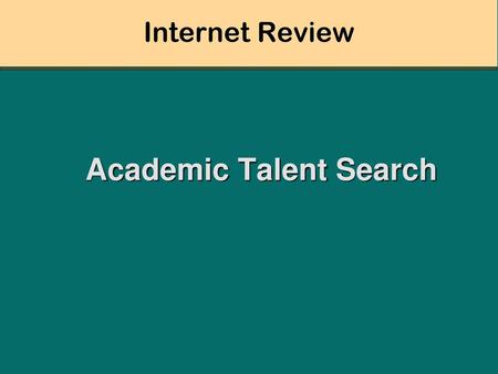 Academic Talent Search