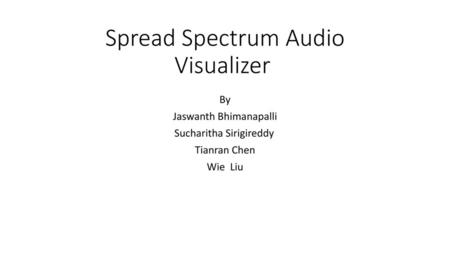 Spread Spectrum Audio Visualizer