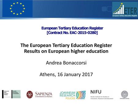 European Tertiary Education Register [Contract No. EAC ]