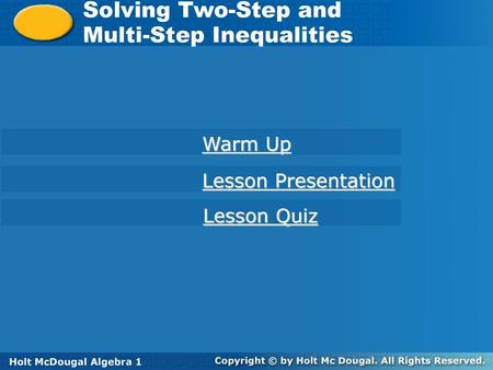 Multi-Step Inequalities