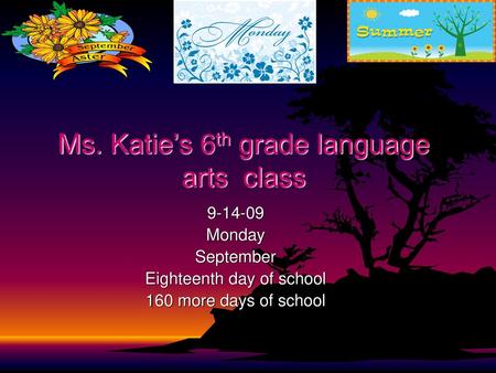 Ms. Katie’s 6th grade language arts class