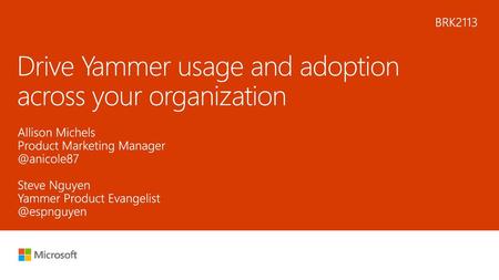 Drive Yammer usage and adoption across your organization