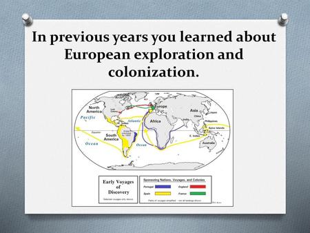 Why did the Europeans explore and colonize?