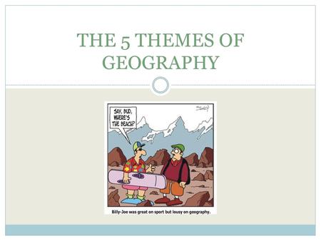 THE 5 THEMES OF GEOGRAPHY