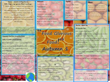 “Food Glorious Autumn 1 Food!” Music: English: