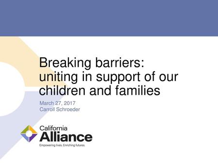 uniting in support of our children and families