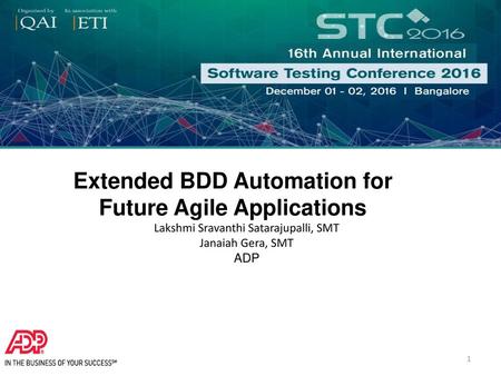 Extended BDD Automation for Future Agile Applications