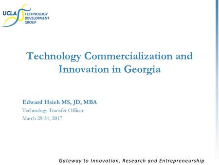 Technology Commercialization and Innovation in Georgia