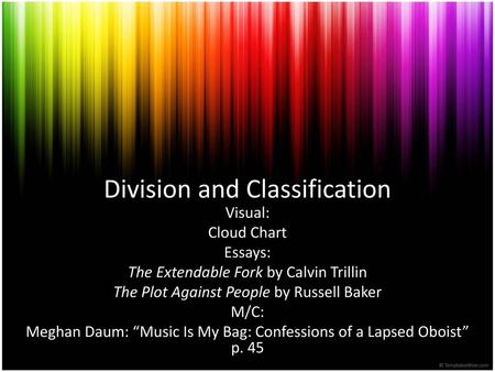 Division and Classification