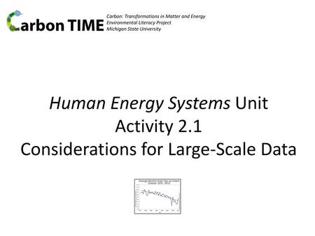 Carbon: Transformations in Matter and Energy