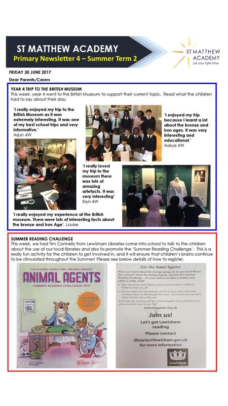 Primary Newsletter 4 – Summer Term 2