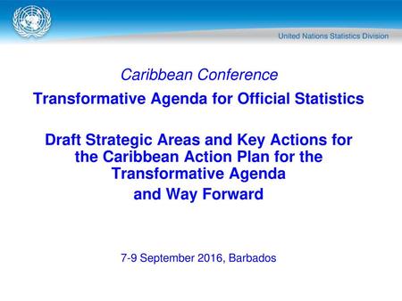 Transformative Agenda for Official Statistics