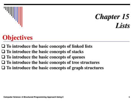 Chapter 15 Lists Objectives