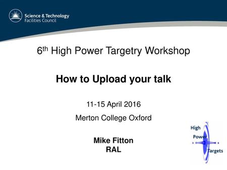 6th High Power Targetry Workshop