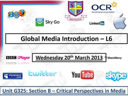 Global Media Introduction – L6