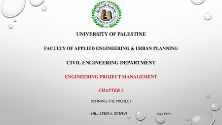 University of Palestine Civil Engineering Department